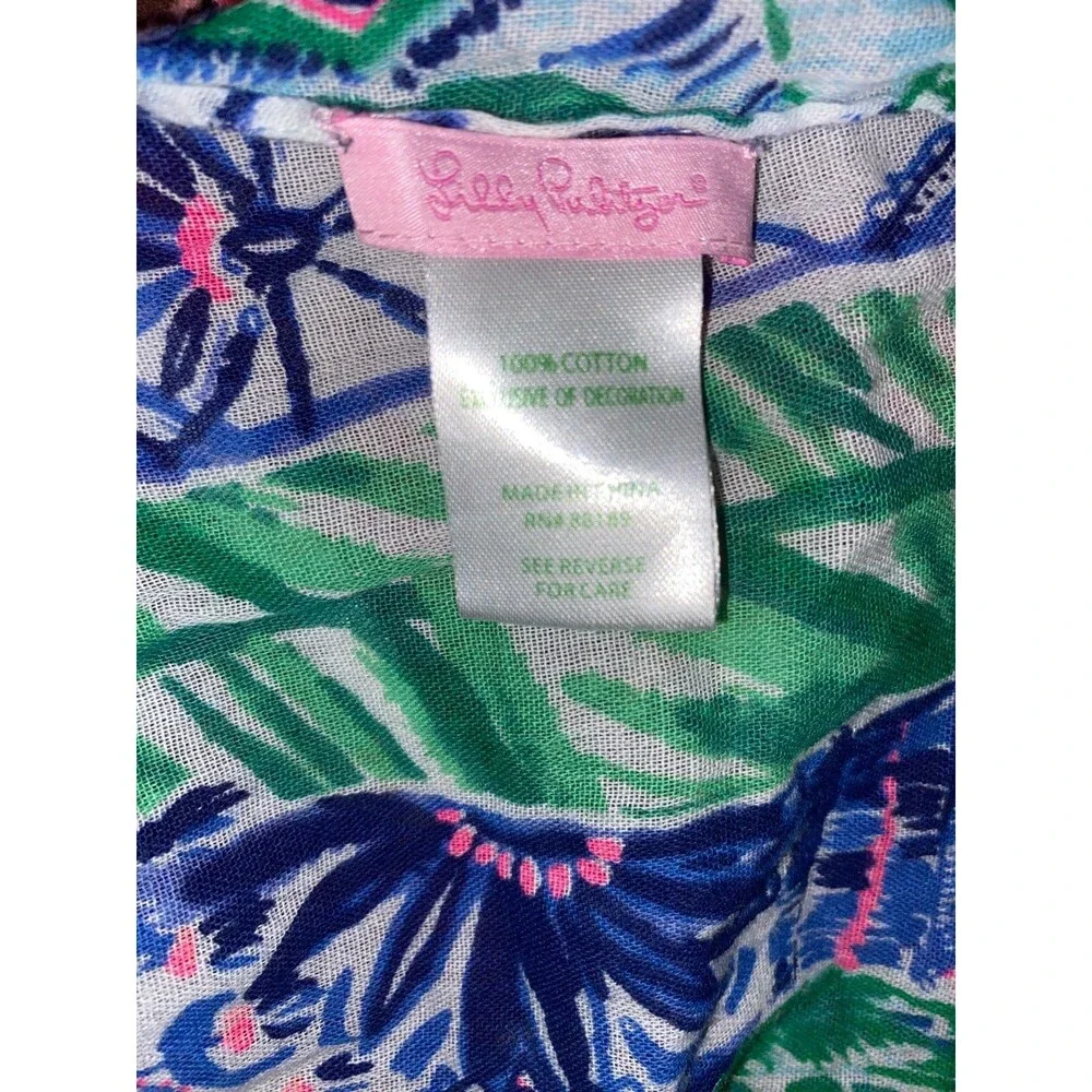 Lilly Pulitzer women's Snake palm riley loop scarf pink tassel 100% Cotton